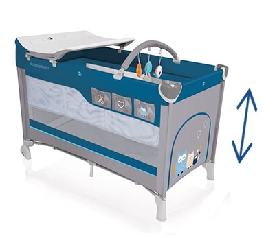 Baby Design Dream Łóżeczko turystyczne Regulowana wysokość materaca